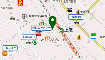 上尾 西口 タクシー乗り場の地図画像