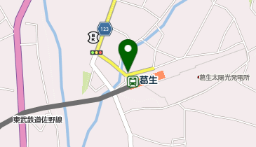 葛生 改札口 タクシー乗り場の地図画像