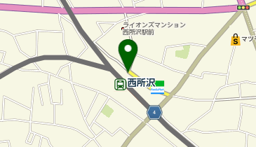 西所沢 改札口 タクシー乗り場の地図画像