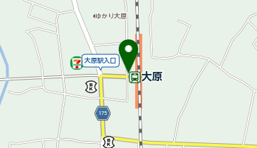 大原(千葉県) 駅前ロータリー タクシー乗り場の地図画像
