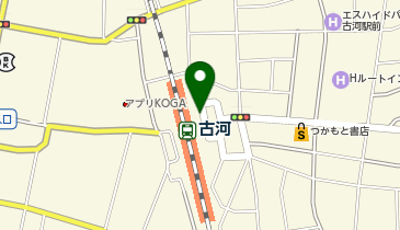 古河 東口 タクシー乗り場の地図画像