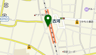 古河 西口 タクシー乗り場の地図画像