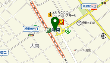 北鴻巣 東口 タクシー乗り場の地図画像