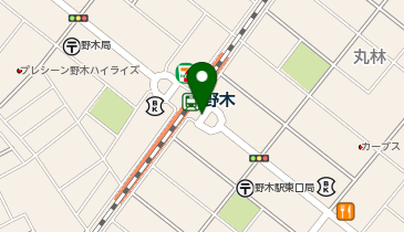野木 東口 タクシー乗り場の地図画像