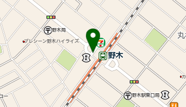 野木 西口 タクシー乗り場の地図画像