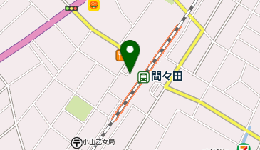 間々田 西口 タクシー乗り場の地図画像