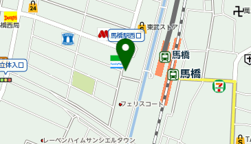 馬橋 西口 タクシー乗り場の地図画像