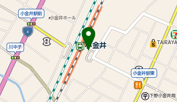 小金井 東口 タクシー乗り場の地図画像