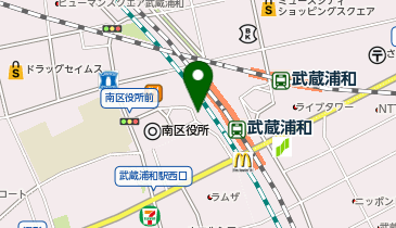 武蔵浦和 西口 タクシー乗り場の地図画像