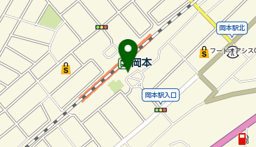 岡本(栃木県) 改札前 タクシー乗り場の地図画像