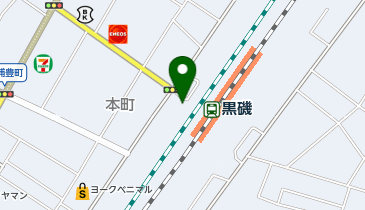 黒磯 西口 タクシー乗り場の地図画像
