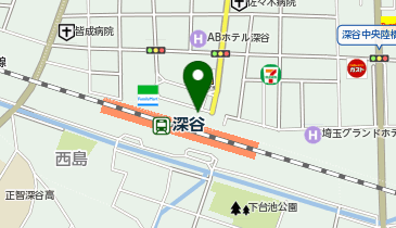 深谷 北口 タクシー乗り場の地図画像