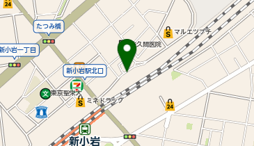 新小岩 北口(東北広場) タクシー乗り場の地図画像