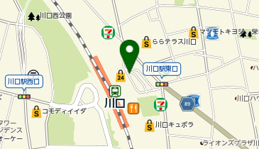 川口 東口 タクシー乗り場の地図画像