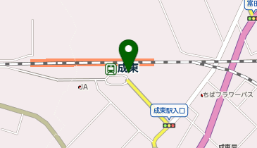 成東 正面口 タクシー乗り場の地図画像
