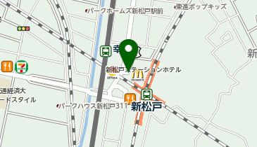 新松戸 マツモトキヨシ前 タクシー乗り場の地図画像