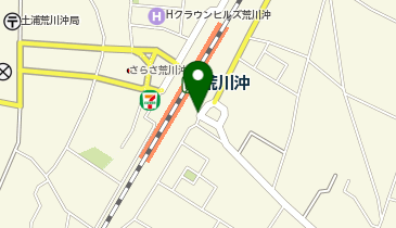 荒川沖 東口 タクシー乗り場の地図画像