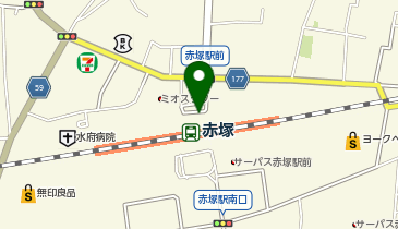 赤塚 北口 タクシー乗り場の地図画像