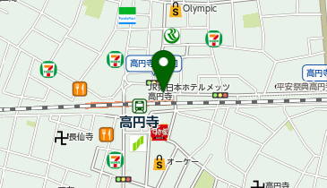 高円寺 北口 タクシー乗り場の地図画像