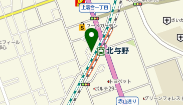 北与野 北口 タクシー乗り場の地図画像