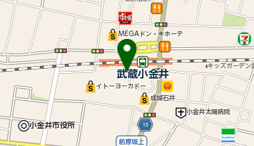 武蔵小金井 南口 タクシー乗り場の地図画像