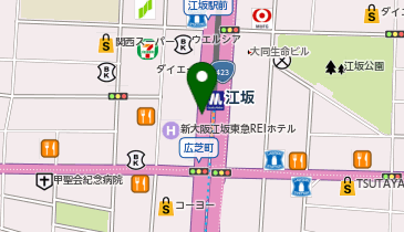 江坂駅前タクシー乗り場の地図画像