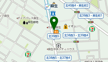 麻生駅8番出口前タクシー乗り場の地図画像