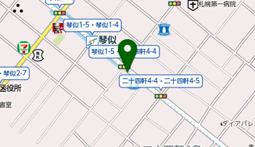 琴似駅5番出口前タクシー乗り場の地図画像