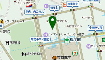 ハイアットリージェンシー東京タクシー乗り場の地図画像