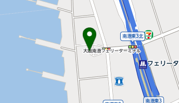 大阪南港フェリーターミナル  タクシー乗り場の地図画像