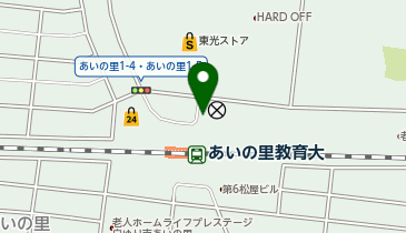 あいの里教育大駅北口 タクシー乗り場の地図画像