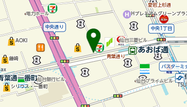 青葉通ケヤキ並木前タクシー乗り場の地図画像