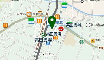 高田馬場駅早稲田口 タクシー乗り場の地図画像