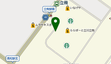 ららぽーと立川立飛 タクシー乗り場の地図画像