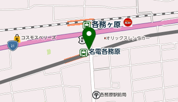 名電各務原駅前名鉄 タクシー乗り場の地図画像