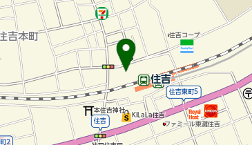 住吉駅北口 タクシー乗り場の地図画像