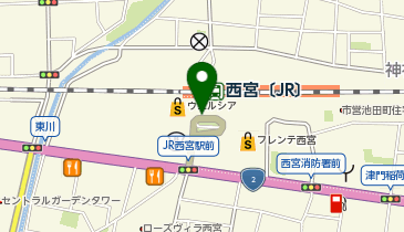 西宮駅南口 タクシー乗り場の地図画像