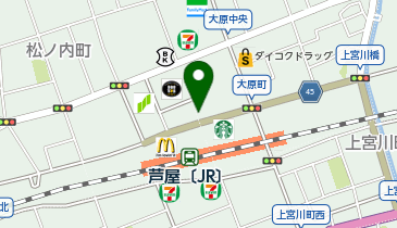 芦屋駅北口 タクシー乗り場の地図画像