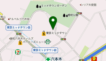 東京ミッドタウン タクシー乗り場の地図画像