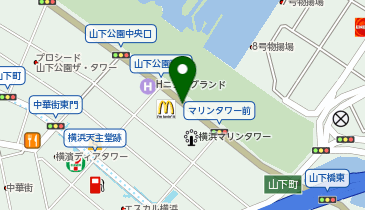 横浜マリンタワー タクシー乗り場の地図画像