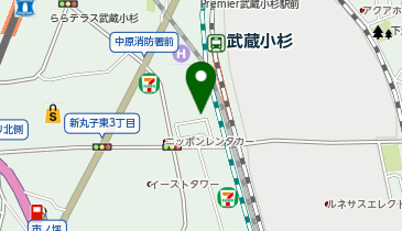 武蔵小杉駅新南口 タクシー乗り場の地図画像