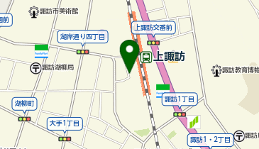 上諏訪駅諏訪湖口 タクシー乗り場の地図画像