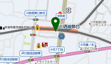 川西能勢口駅南口 タクシー乗り場の地図画像