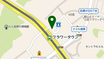 フラワータウン駅 タクシー乗り場の地図画像