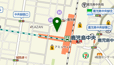 鹿児島中央駅西口 タクシー乗り場の地図画像