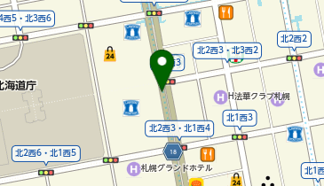 赤れんがテラス タクシー乗り場の地図画像