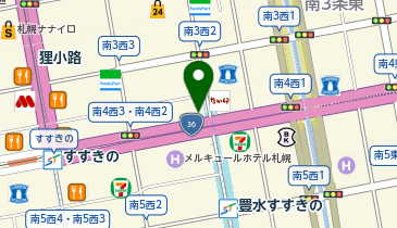 札幌MKタクシー ススキノ東のりばの地図画像