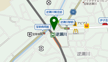 逆瀬川駅前阪急 タクシー乗り場の地図画像