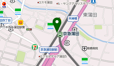 京急蒲田駅西口 タクシー乗り場の地図画像
