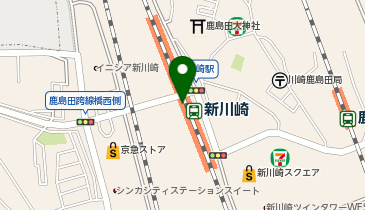 新川崎駅前UD タクシー乗り場の地図画像